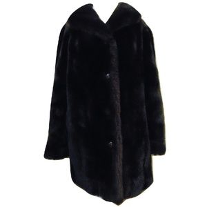 Dubrowsky & Perlbinder vintage faux fur coat Sz 12